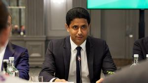 Nasser Al Khelaïfi, en la reunión del comité ejecutivo de la UEFA celebrada en Londres.