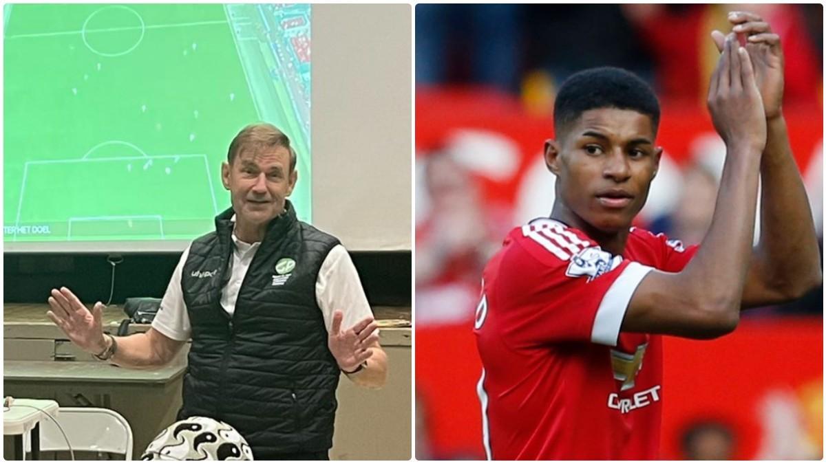 Hoek y Rashford coincidieron en el Manchester United