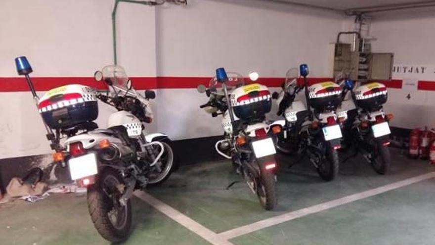 Imagen de las motos que no se usan, facilitada ayer por el PP.