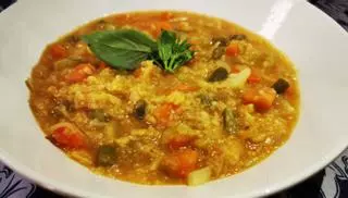 Las recetas de cocina de Antoni Tugores | Sopa de verdura amb faves seques