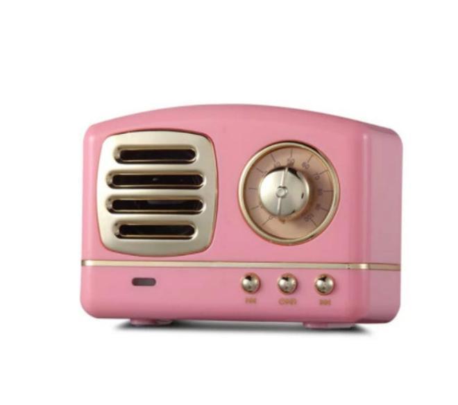 Altavoz portátil en forma de radio vintage