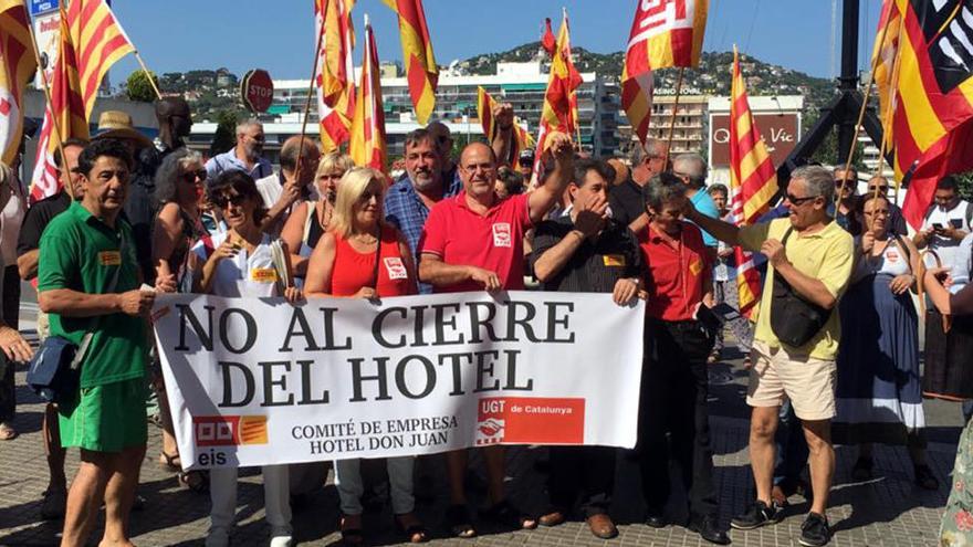 La mobilització de treballadors de l&#039;Hotel Don Juan de Lloret de Mar