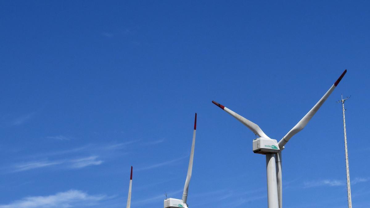 Los aerogeneradores de Punta Gaviota, en Santa Lucía de Tirajana.