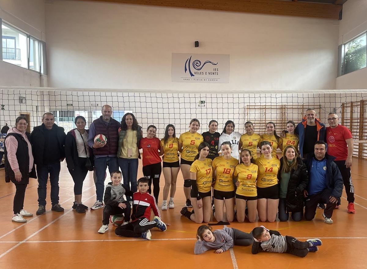 Foto final del partido disputado por el infantil del CV Arenas Gandia