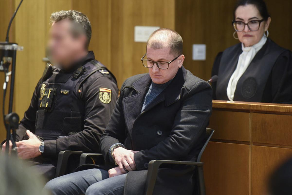 El acusado del crimen de Boltaña durante un momento del juicio.