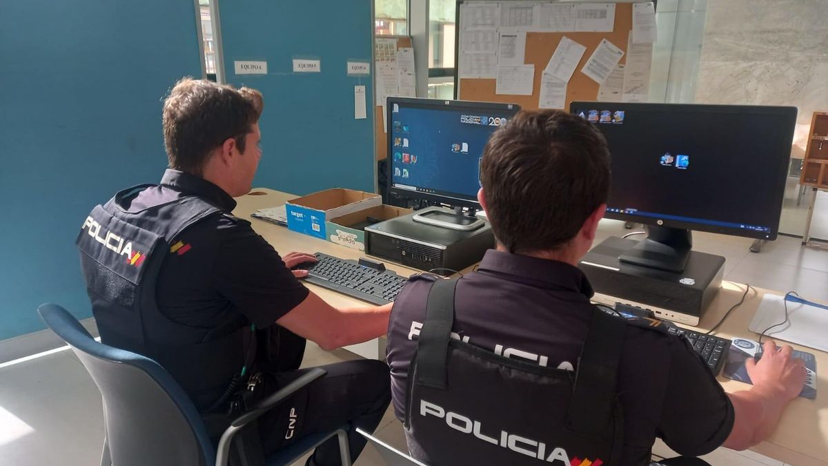 Agentes de la Policía Nacional en Palma.