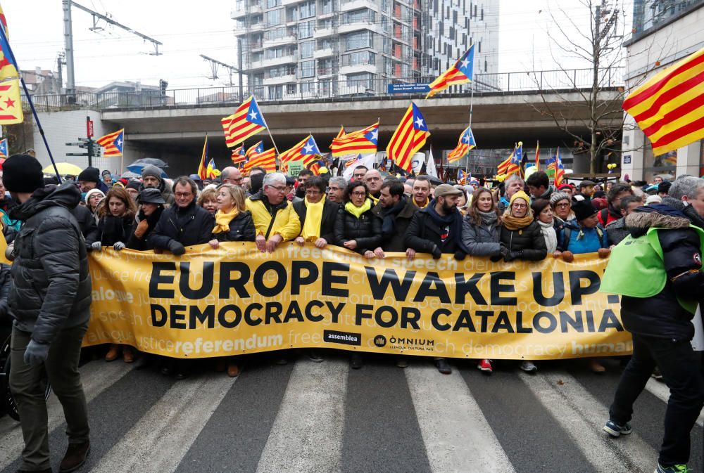 Manifestación independentista en Bruselas