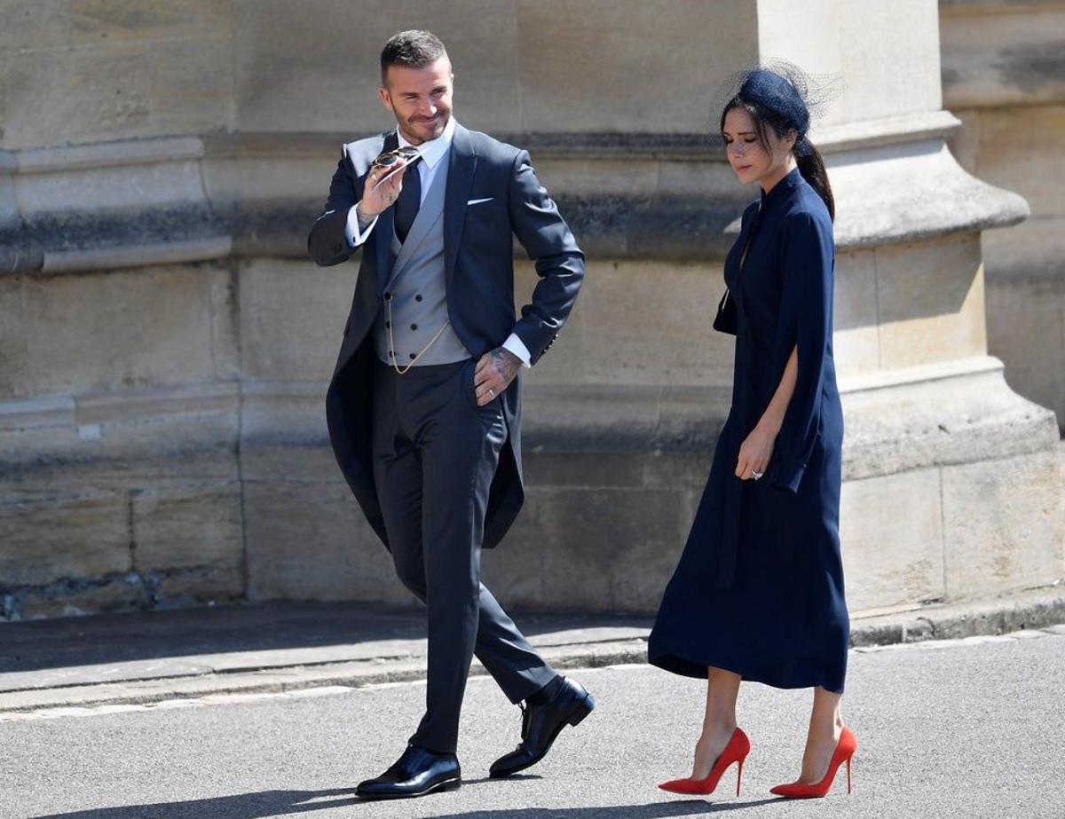 Los Beckham en la boda