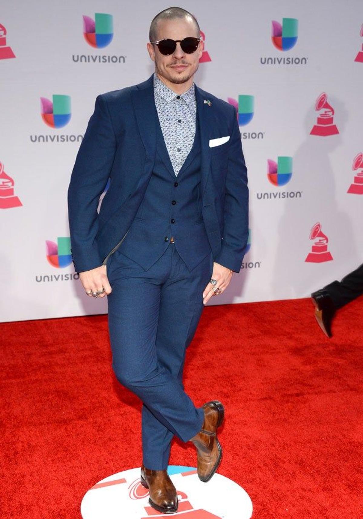 Casper Smart, en la alfombra roja de la gala Grammy latinos 2015.