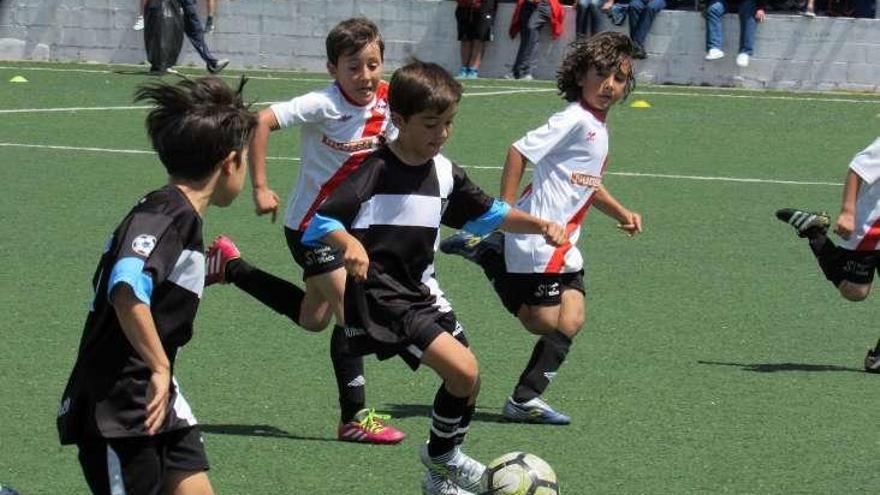 Un jugador del Portero 2000 conduce el balón en el torneo. // FDV