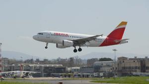 Un avión de la flota de Iberia. 