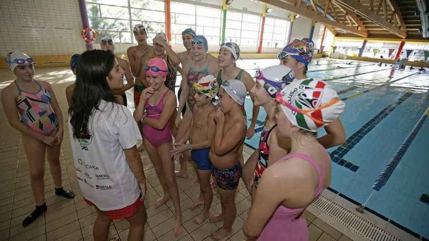 Imagen del entrenamiento del CNS A Estrada en la tarde de ayer. // Bernabé/Cris M.V.