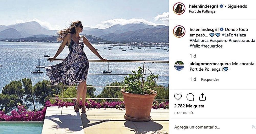 La modelo Helen Lindes y su marido, el jugador de baloncesto Rudy Fernández, volvieron cuatro años después y con sus hijos al lugar de su boda, sa Fortalesa de Pollença. "Donde todo empezó...", escribió Lindes en sus redes sociales.