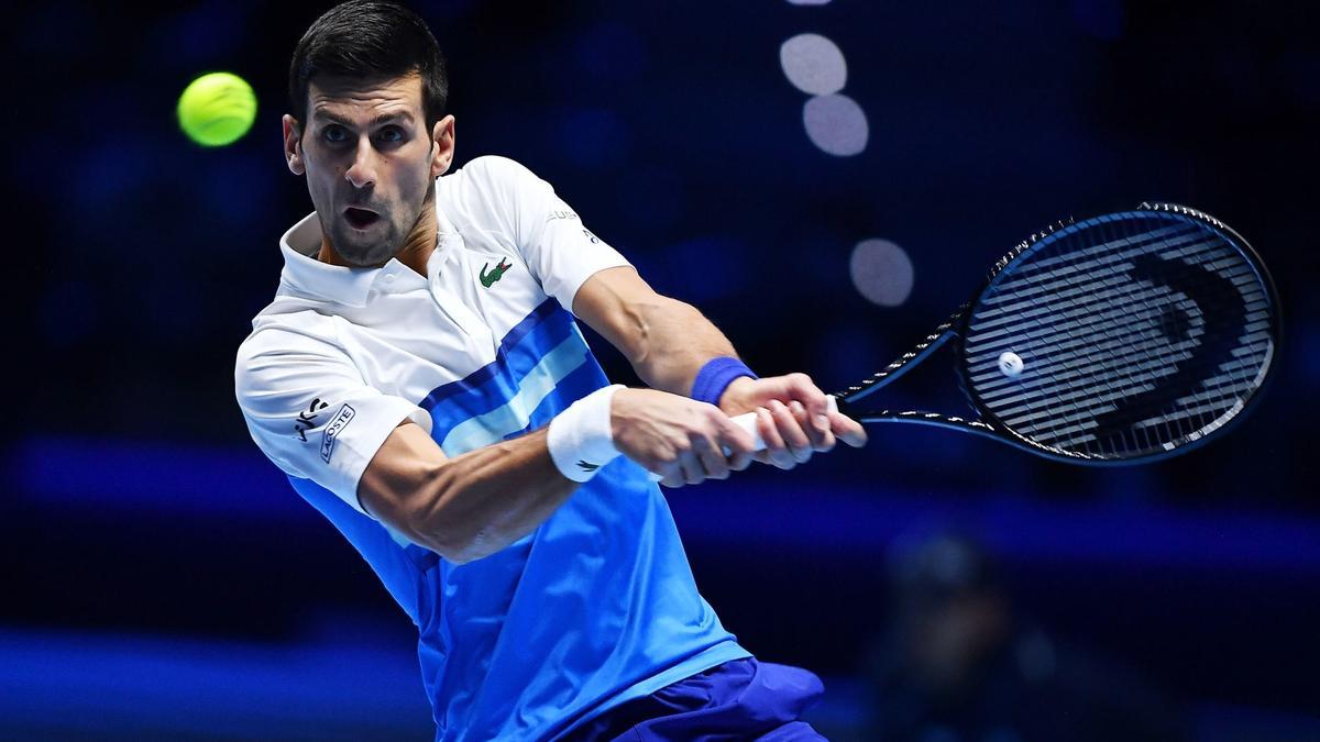 El tenista Novak Djokovic durante un partido.