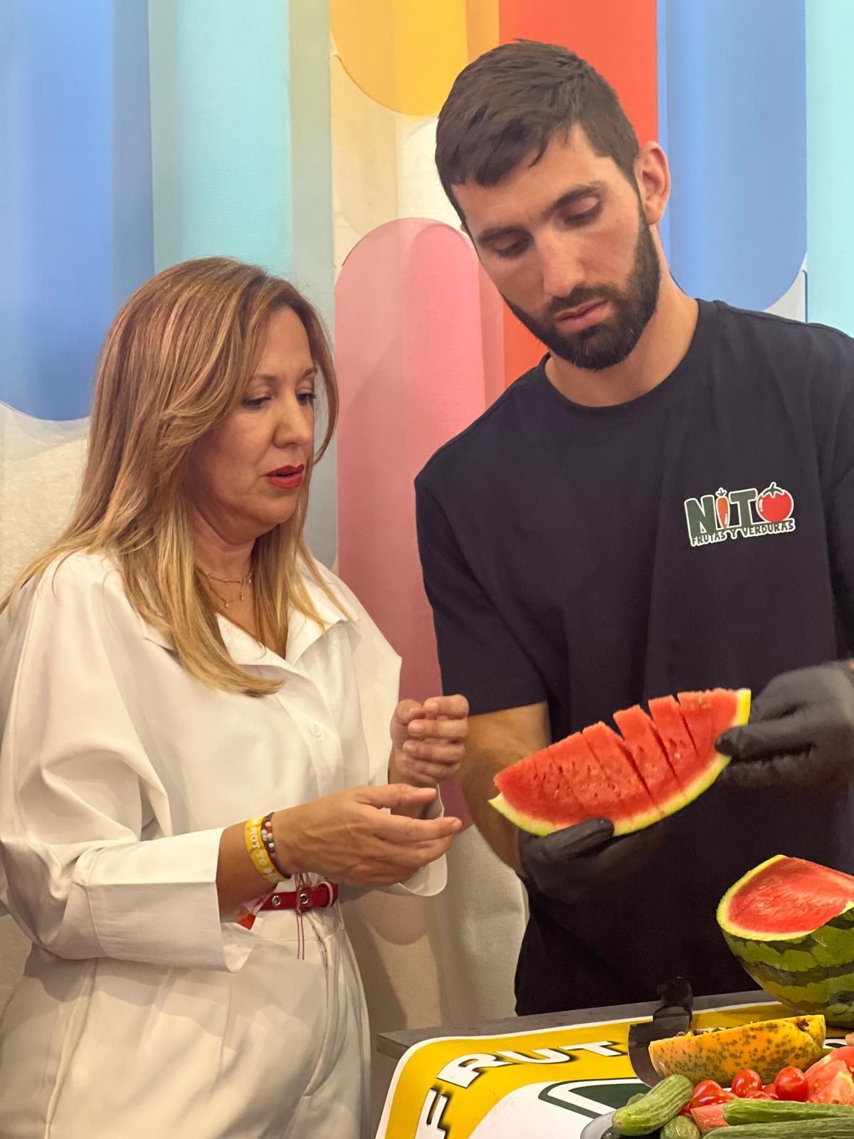 Rosa Dávila con Sergio 'NIto' Rodríguez