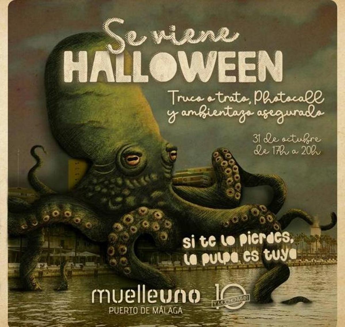 Cartel Halloween del Muelle Uno