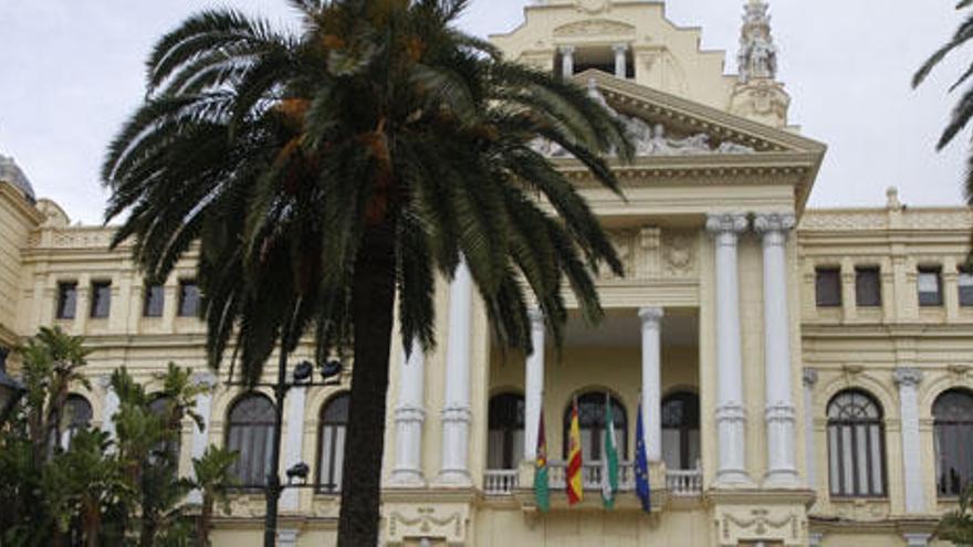 Imagen de la fachada del Ayuntamiento de Málaga.