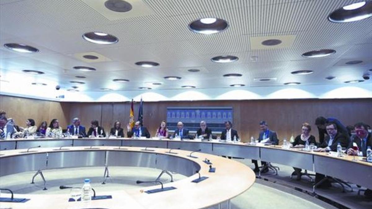 Reunión del Consejo de Política Fiscal y Financiera, celebrada ayer en el Ministerio de Hacienda, con la ausencia de los representantes del Gobierno catalán.