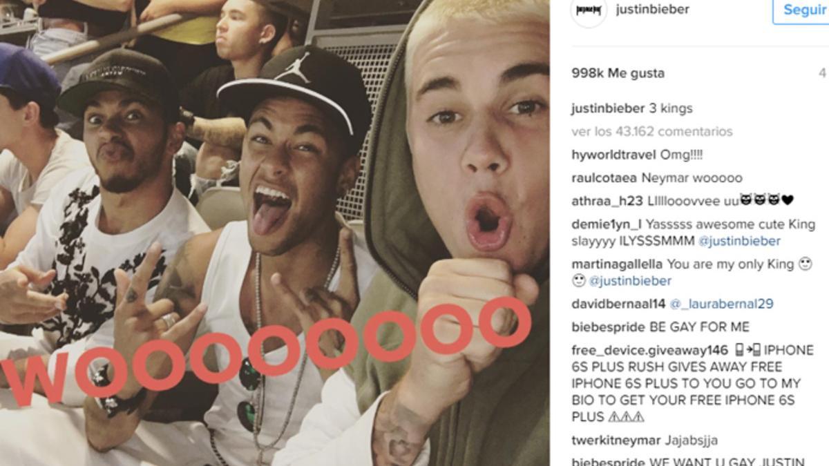 Neymar y Bieber vieron juntos el Brasil-Ecuador