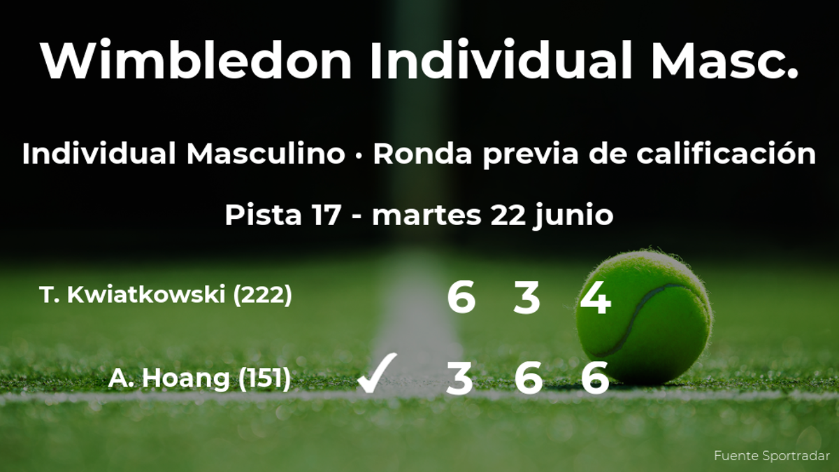 Antoine Hoang pasa de ronda de Wimbledon