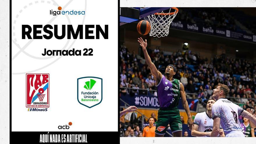 Así fue la victoria 78-90 del Unicaja en la pista del Obradoiro