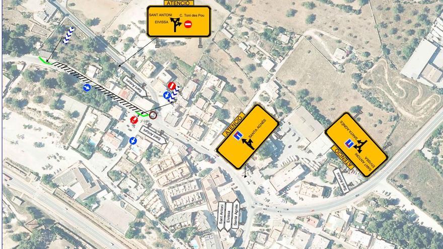 Tráfico en Ibiza: El Consell reducirá la circulación del centro de Sant Rafel a partir del viernes