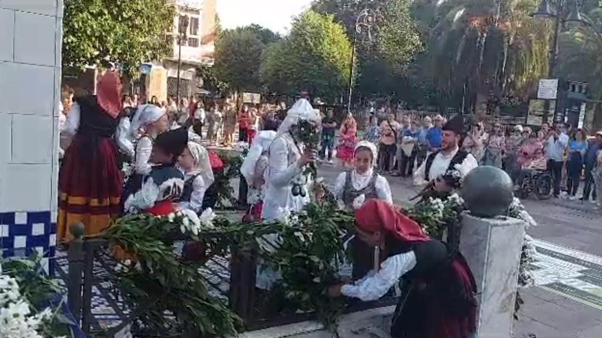 Enramado de fuentes en Gijón.
