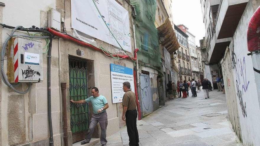 Obras de rehabilitación de viviendas en Ourense.