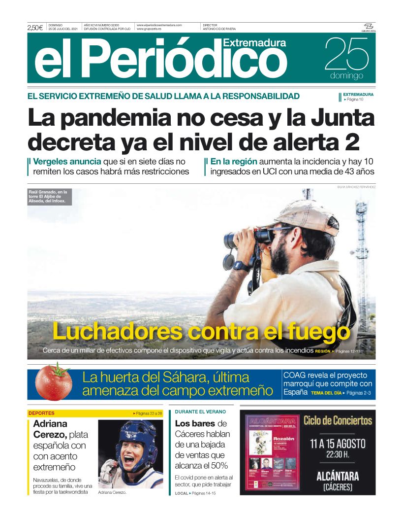 Consulta la portada correspondiente al día 25 de julio del 2021