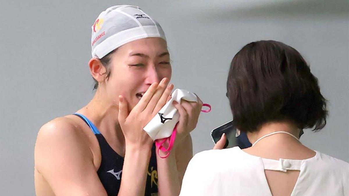 Rikako Ikee, muy emocionada tras regresar a la competición