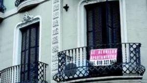 Apartaments turístics de lloguer a la ronda de Sant Pau, ahir.