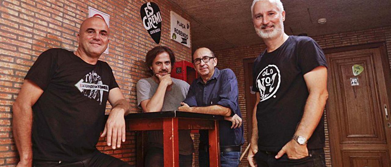 La Granja, en los pasillos de Es Gremi, donde ensayan el concierto del 26 de octubre.