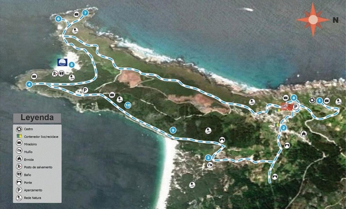 El recorrido del antiguo sendero azul «roteiro de Donón».