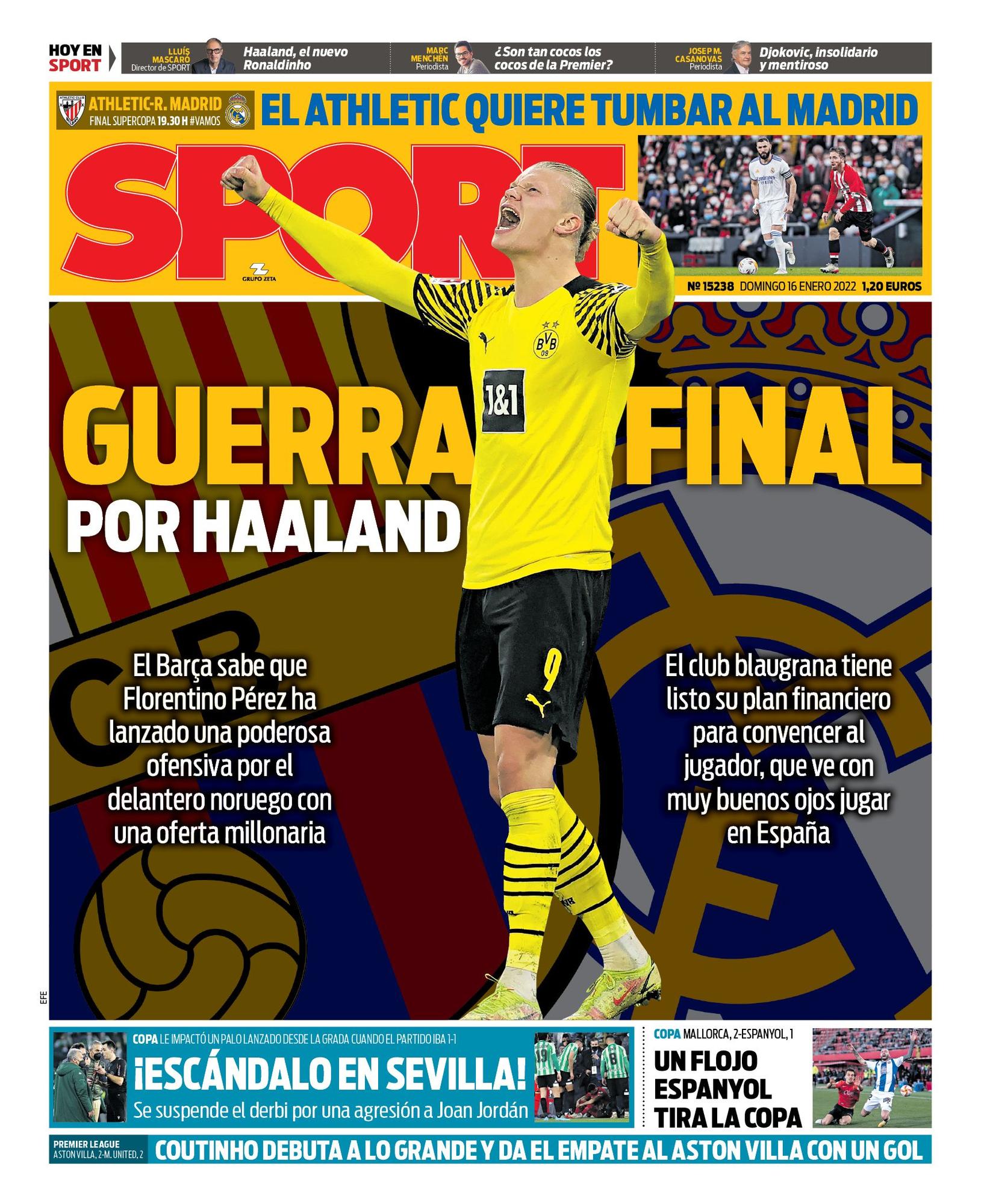 Esta es la portada de SPORT