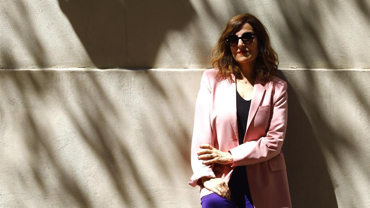 Elvira Lindo, en una de sus últimas visitas a Zaragoza, en el año 2023.