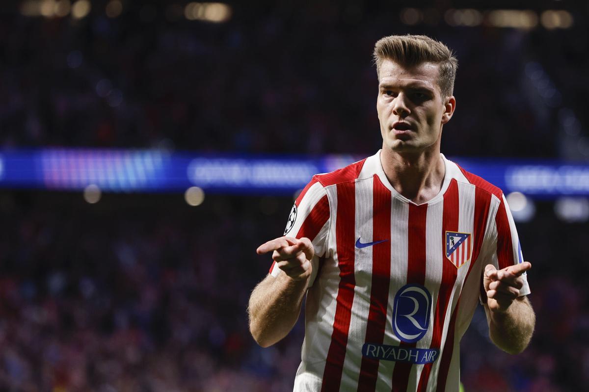 El delantero del Atlético de Madrid Alexander Sørloth.