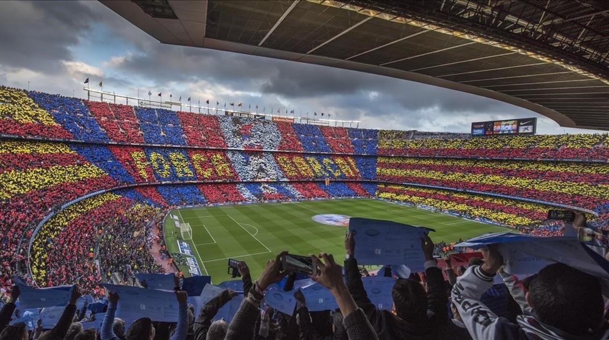 El Camp Nou durante el último Barça - Real Madrid