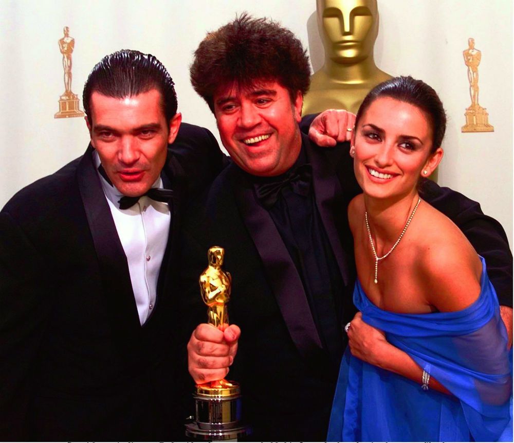 Antonio Banderas, Pedro Almodóvar y Penélope Cruz