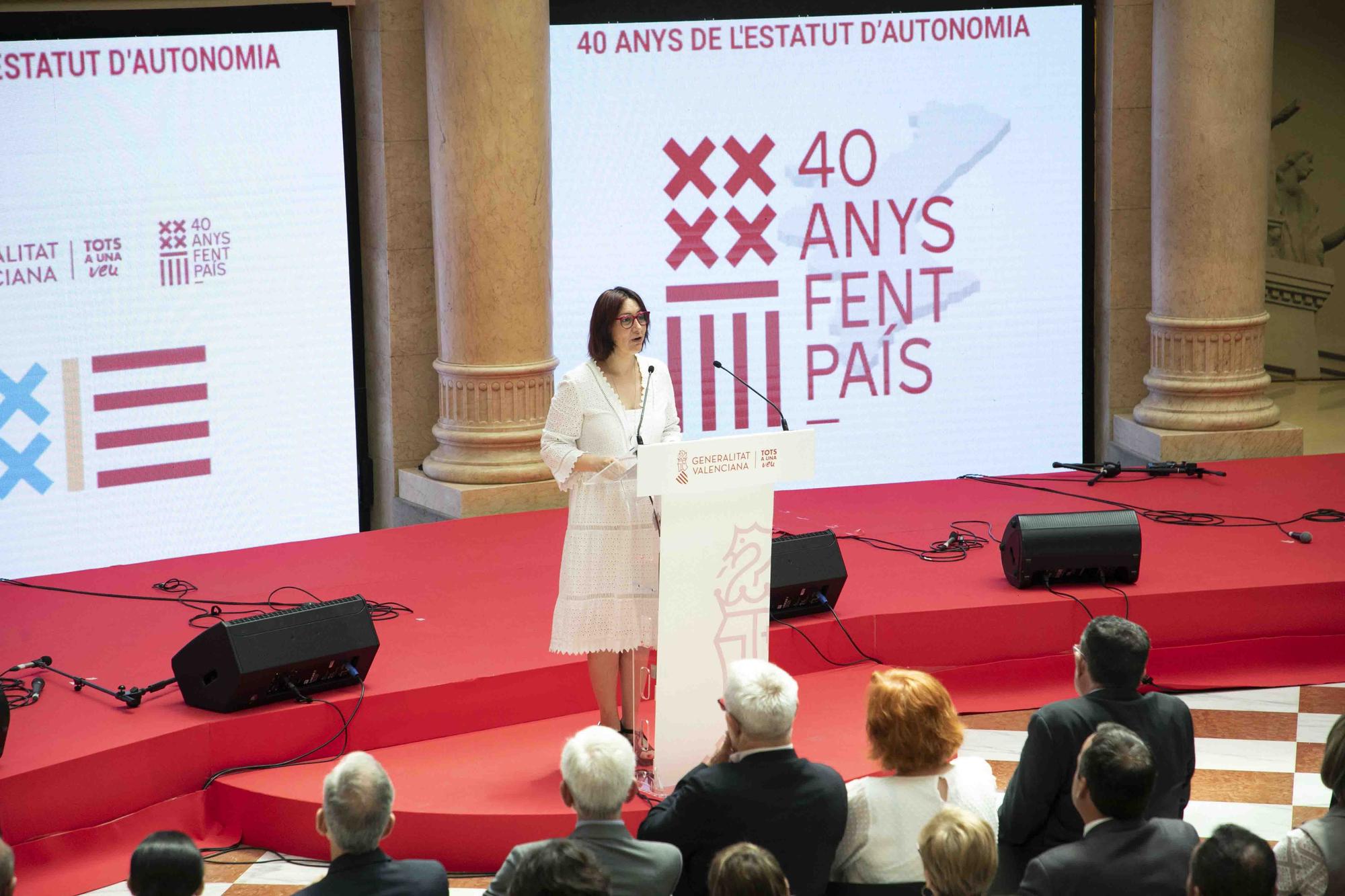 Acto de conmemoración del 40 aniversario del Estatut d'Autonomia de la Comunitat Valenciana