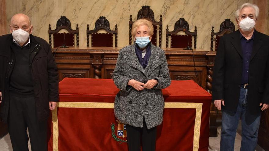 Josep Noguera (esquerra), Lola Creu i Josep Cuberas.