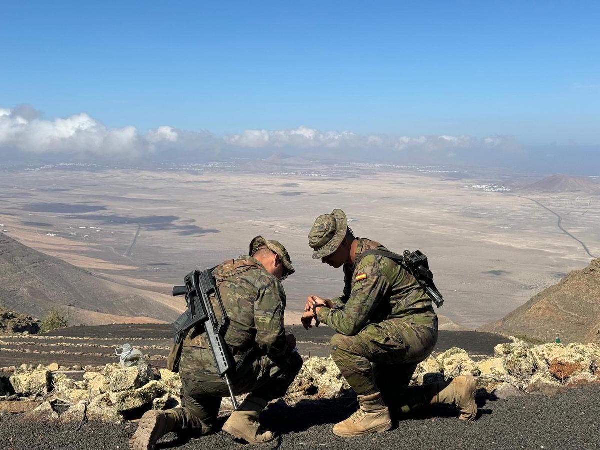 Operación de vigilancia de la Brigada Canarias en Lanzarote