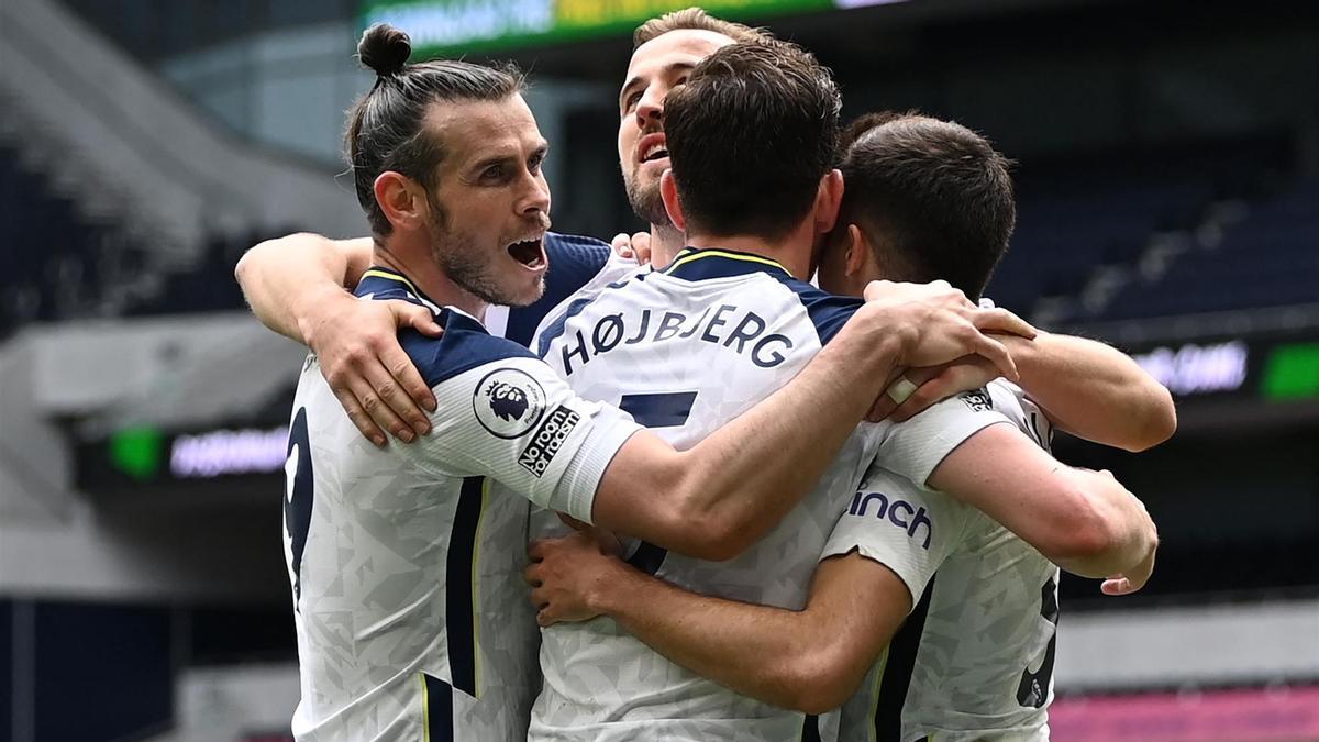 El Tottenham celebrando la victoria