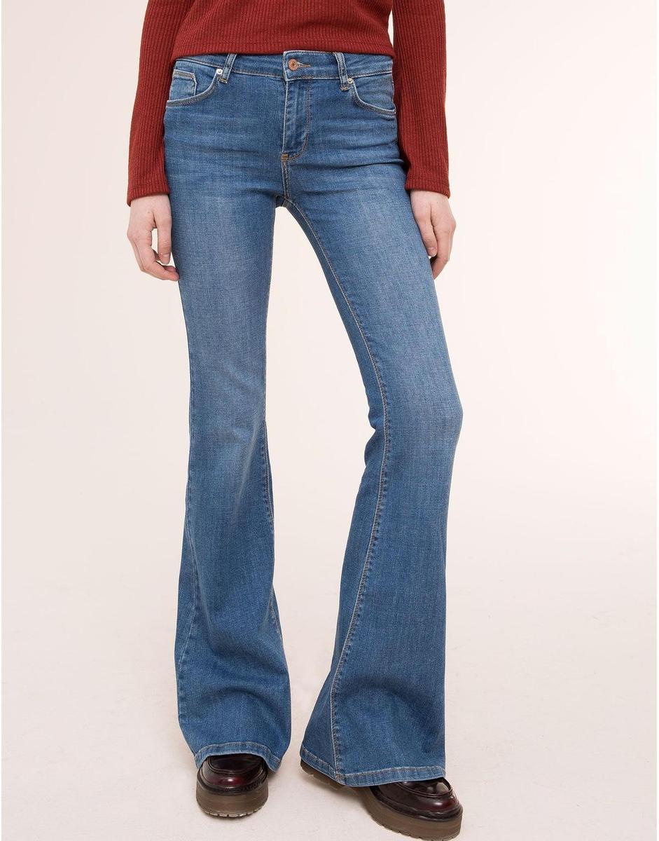 Jeans acampanado de tiro alto, Pull&amp;Bear