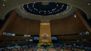 Vista de la Asamblea General de Naciones Unidas.