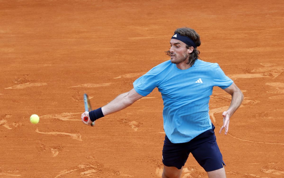 Tsitsipas, durante su partido contra Cerúndolo