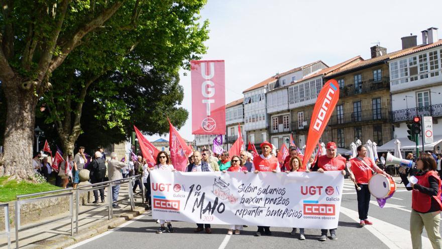 Las imágenes del 1 de mayo en Compostela