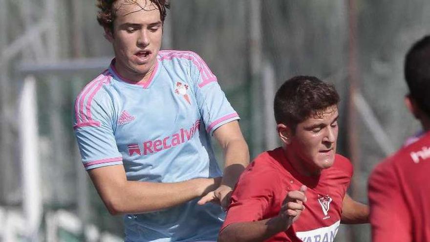 Un momento de un partido del Celta juvenil.