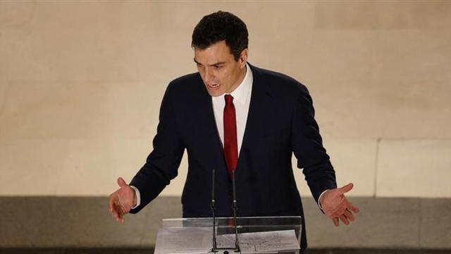 Pedro Sánchez, el pasado miércoles en el Congreso, tras la firma de su pacto con Ciudadanos.