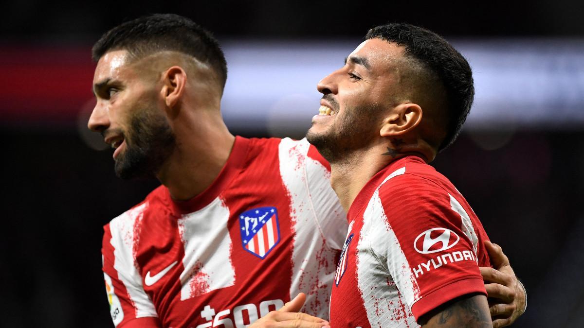 Correa celebra un gol con el Atlético