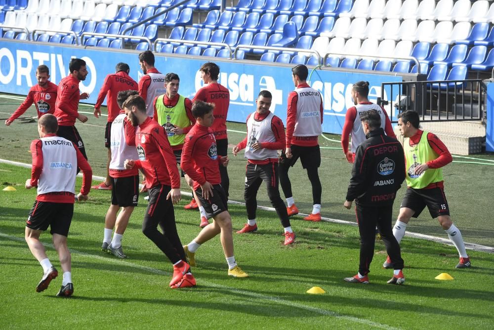 El Dépor entrena en Riazor a puerta cerrada